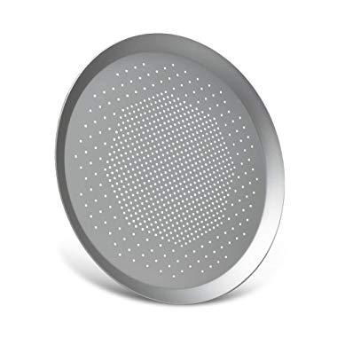 Pizza Pan with Holes, Beasea 12 Inch Aluminum Alloy Round Pizza Tray Pizza Crisper Pan Pizza Baking Tray Bakeware for Home Restaurant Kitchen