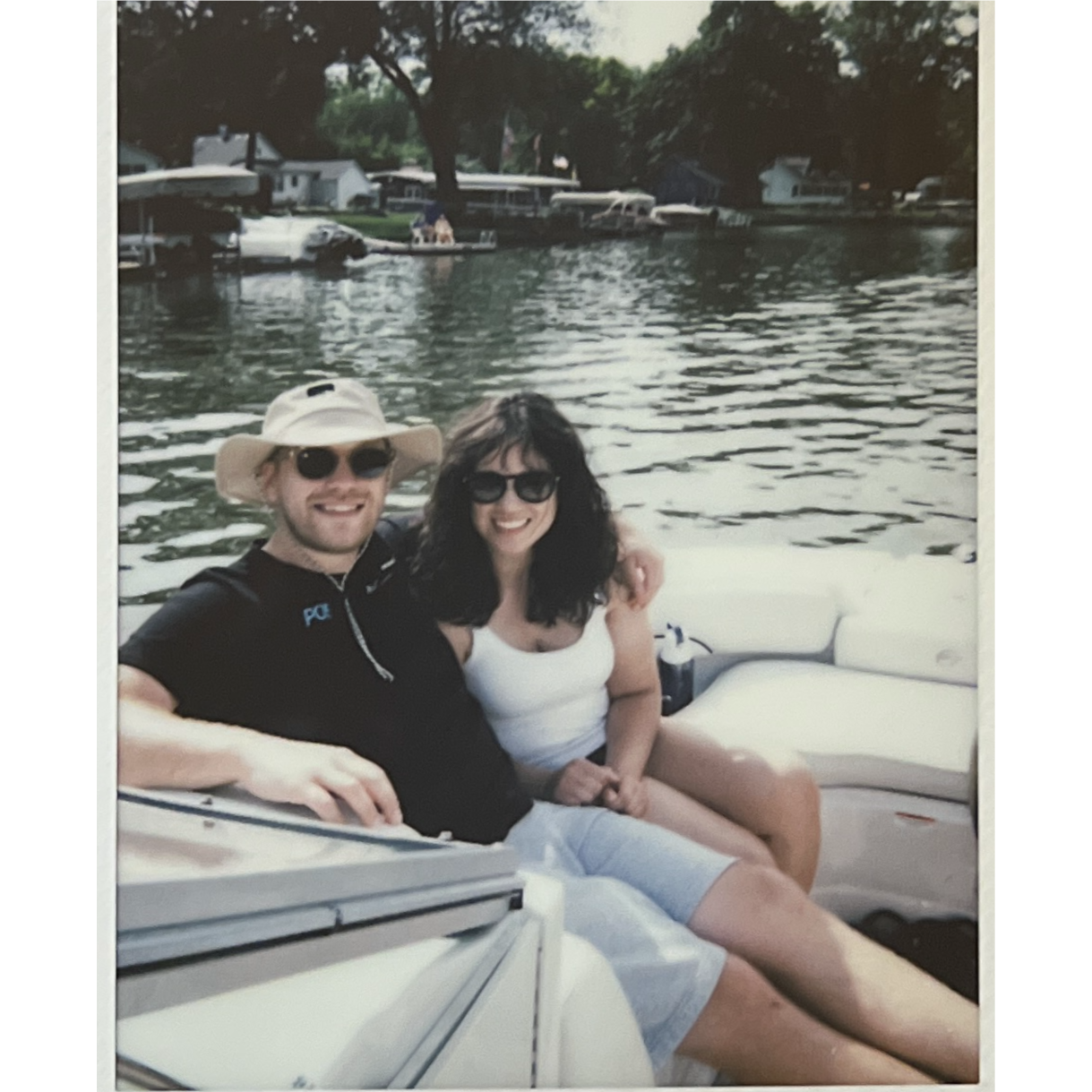 One of our earlier photos enjoying time on Grandma Kathy's boat.