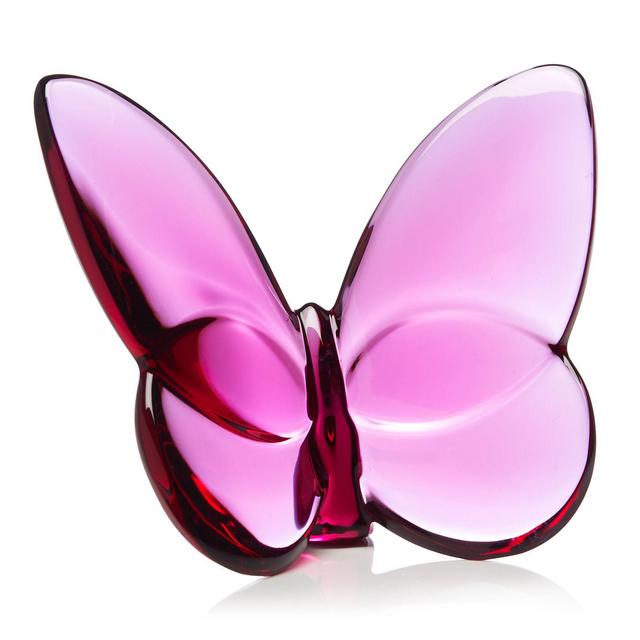 Baccarat 2.5" Lucky Crystal Butterfly in Peony