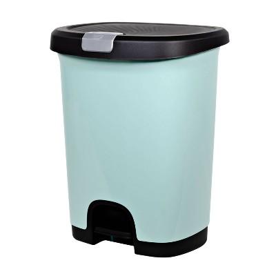 7 Gallon Step-On Trash Can With Locking Lid - Turquoise - - Room Essentials™