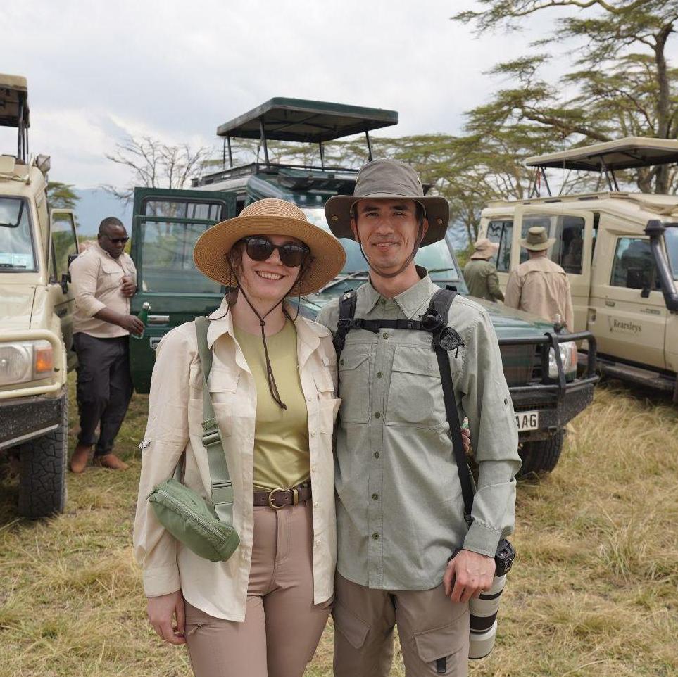 On a safari with Sophie's parents in Kenya!