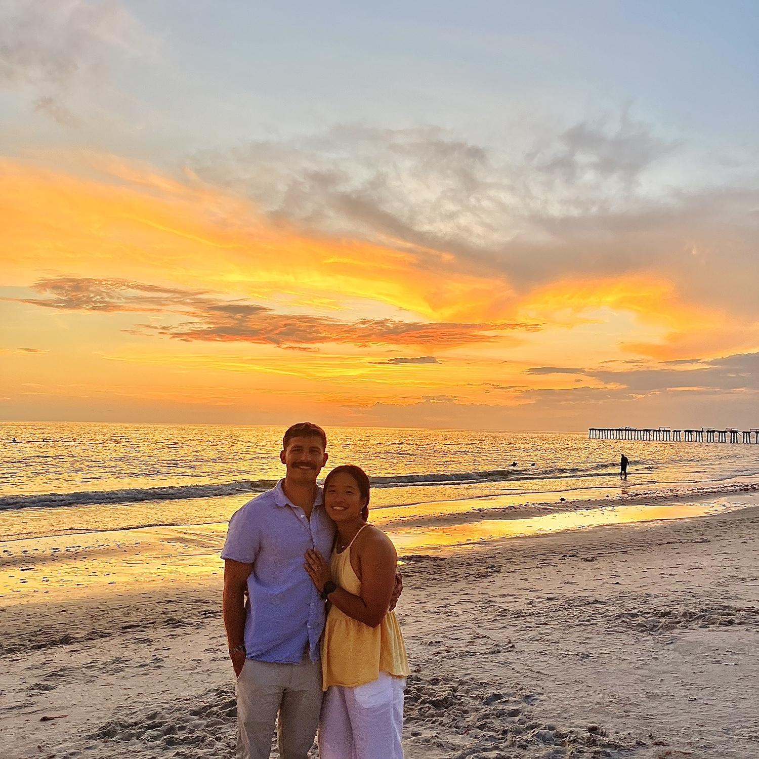 Enjoying the sunset in Naples, FL!