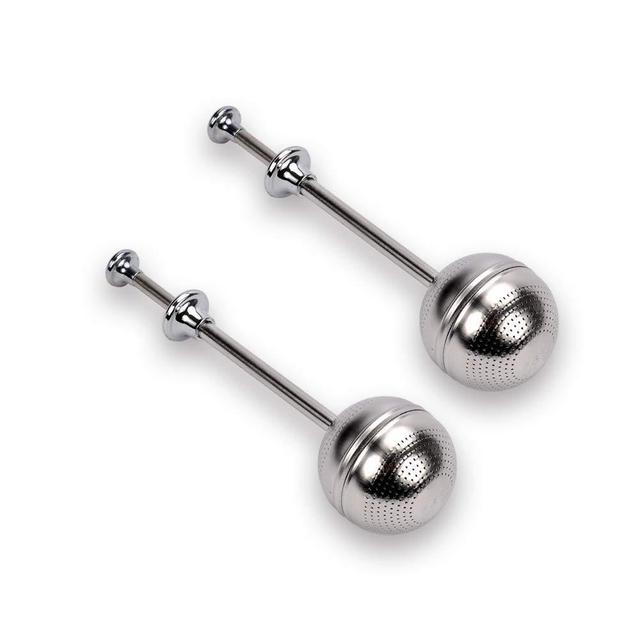 Numola Long-Handle Stainless Steel Tea Strainers - 2pcs, Premium Tea Infuser Filter for Loose Leaf Tea, Reusable Tea Interval Diffuser for Teapot