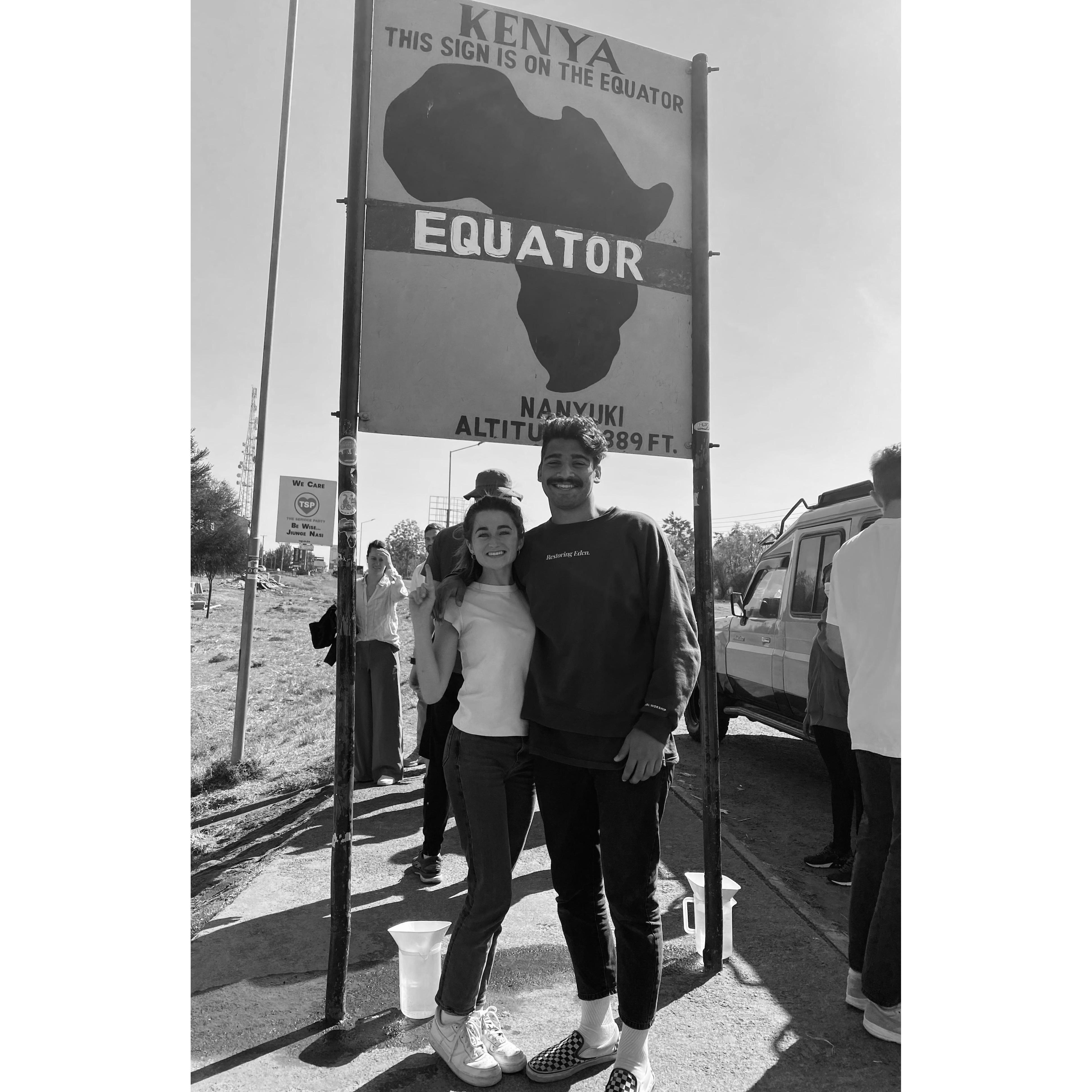 August 2021: After touring America, we headed to 21 Project in Africa! We had to snap a picture at the equator (Nairobi, Kenya)