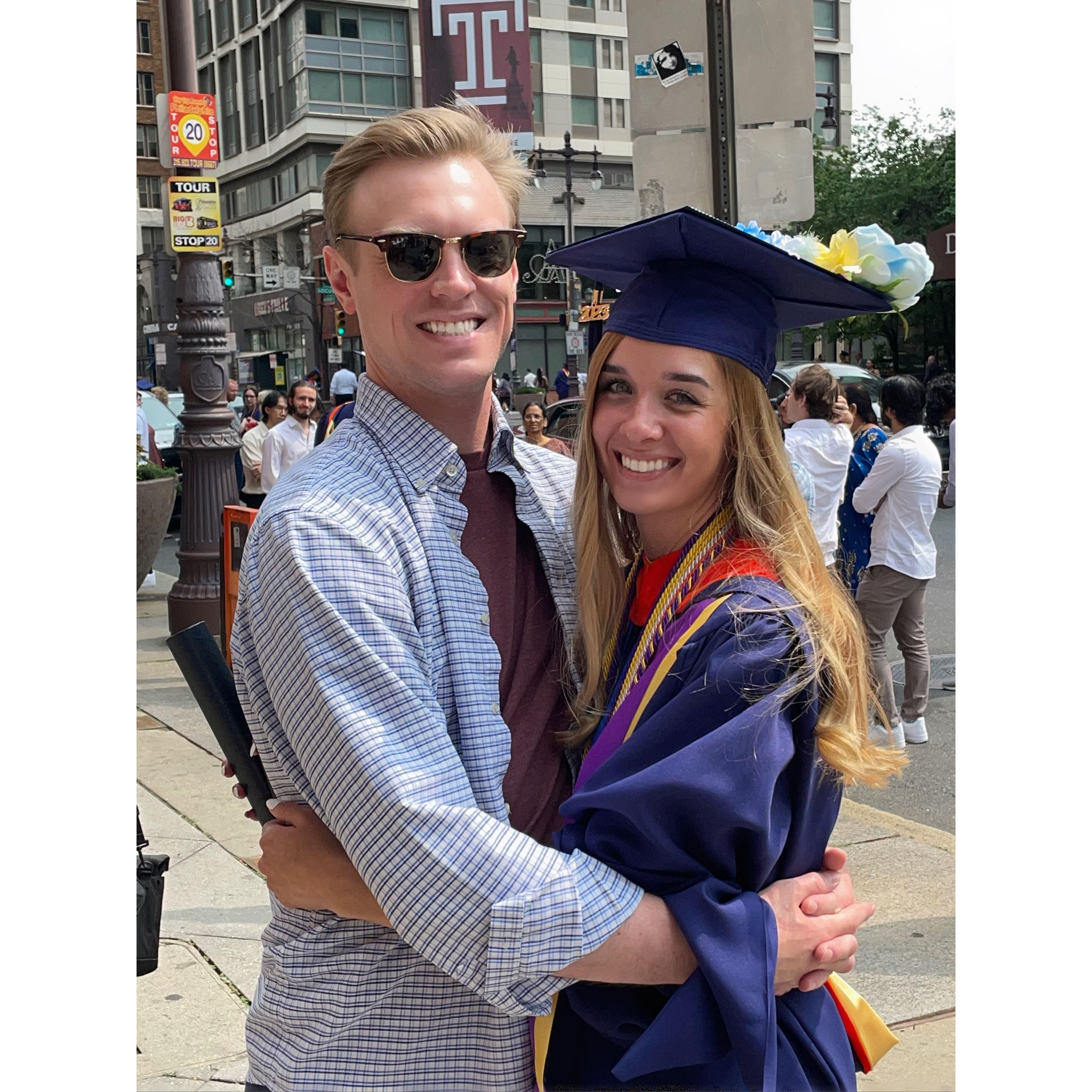 Cait also "mastered" her degree two years later!