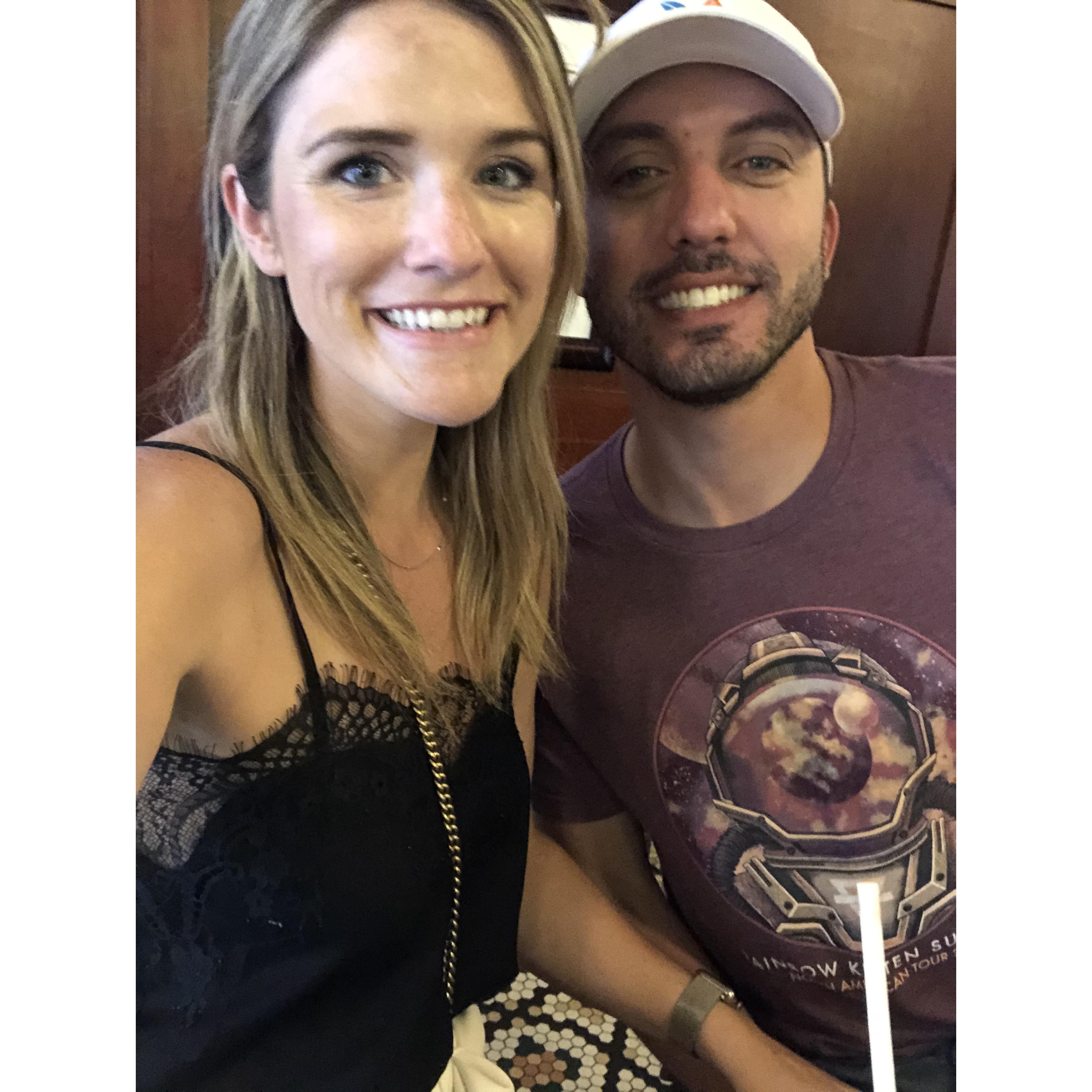Just us at a bar.
