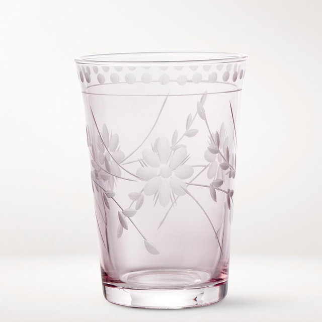 Vintage Etched Tumbler, Each, Blush