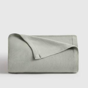 Luxury Organic Cotton Bed Blanket in Dried Sage | Size: King