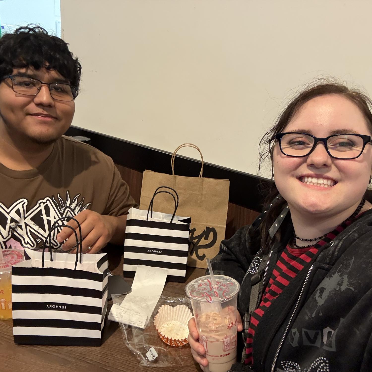 Christmas shopping together at the Washington Square, they stopped by 85c bakery to try their Korean buns. 10/10 would recommend!
