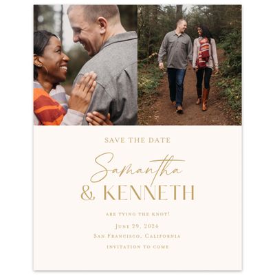 Beige Wedding Digital Save the Date - Sidney Portrait