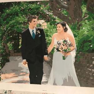 Paint by Number Wedding Photo