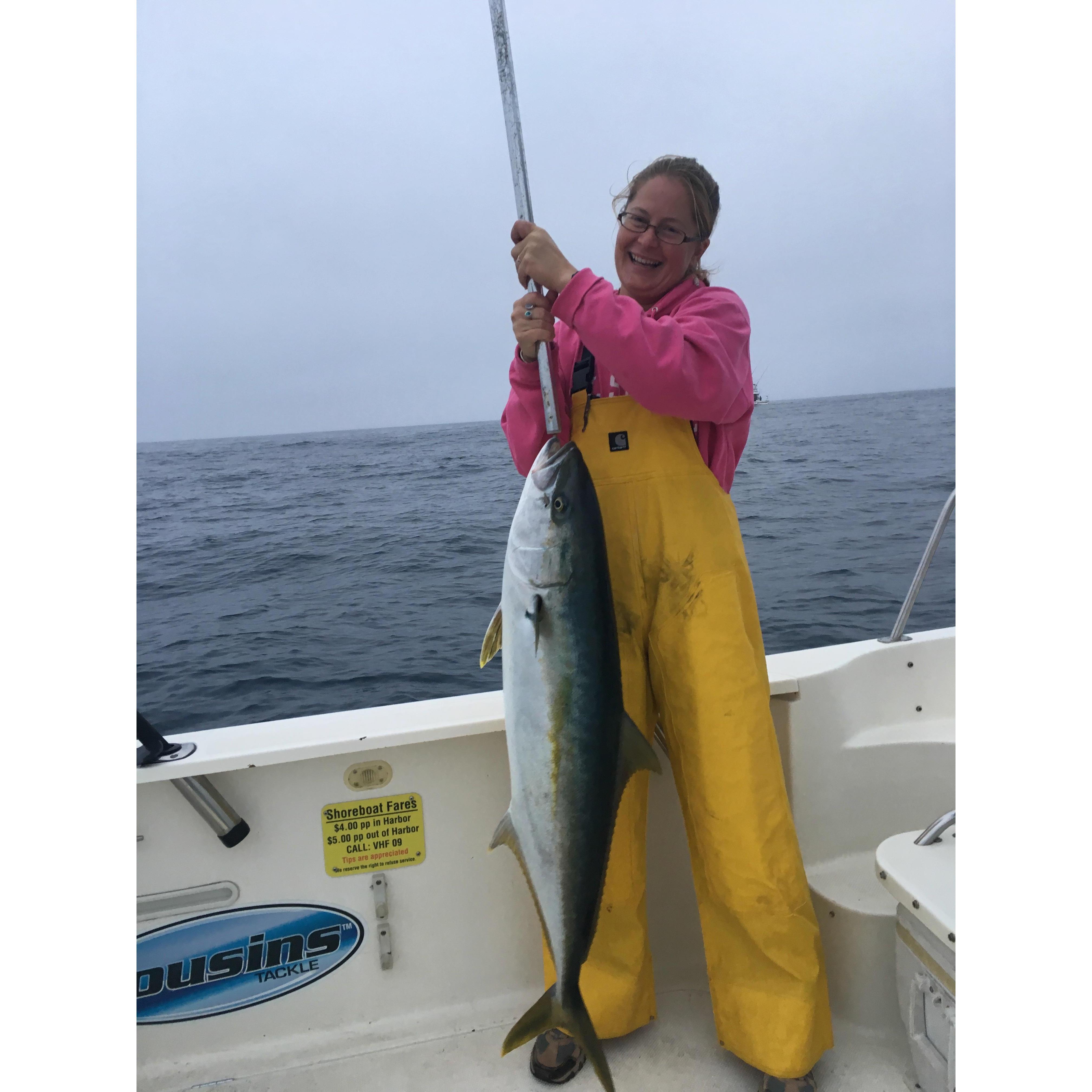 Martin took me to catch my first yellow tail!