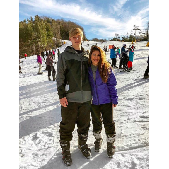 Snowboarding attempt (Brett's great, Kiya's not) 2019