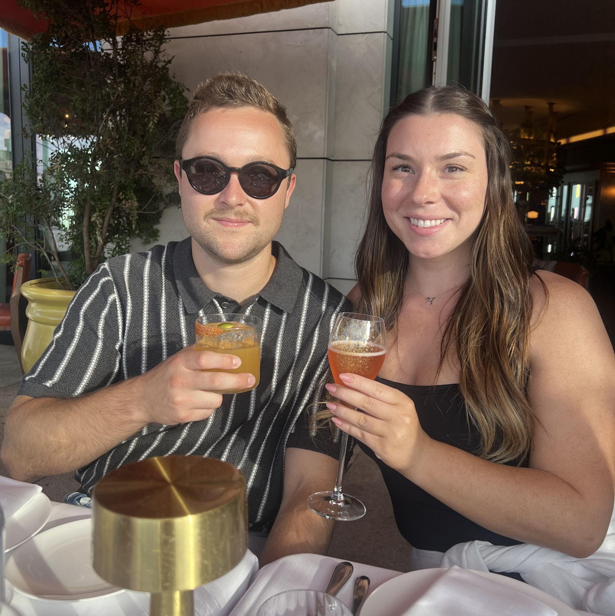 Drinking locally grown wine in Spain