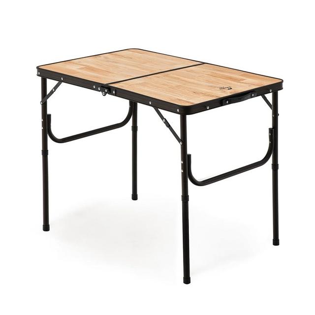 Naturehike Large Camping Folding Table, Portable Camping Side Tables with Adjustable Legs, Tent Table for Outdoor Hiking, Cooking, BBQ, Travel - Wood