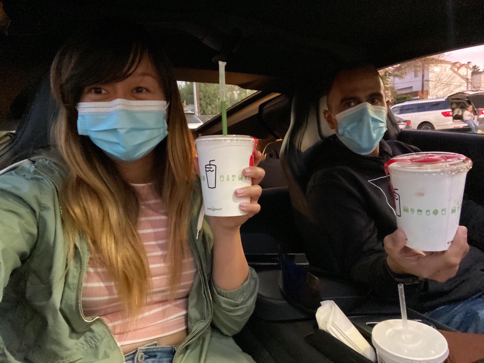 Gettin' shacked up with shakes on our first Rona-compliant date.