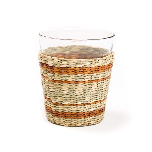 Seagrass Tumbler, Natural x Caramel