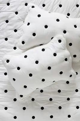 Maeve by Anthropologie Cotton Polka Dot Embroidered Shams, Set of 2