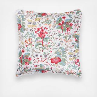 Matouk x Schumacher Pomegranate Quilted Euro Sham