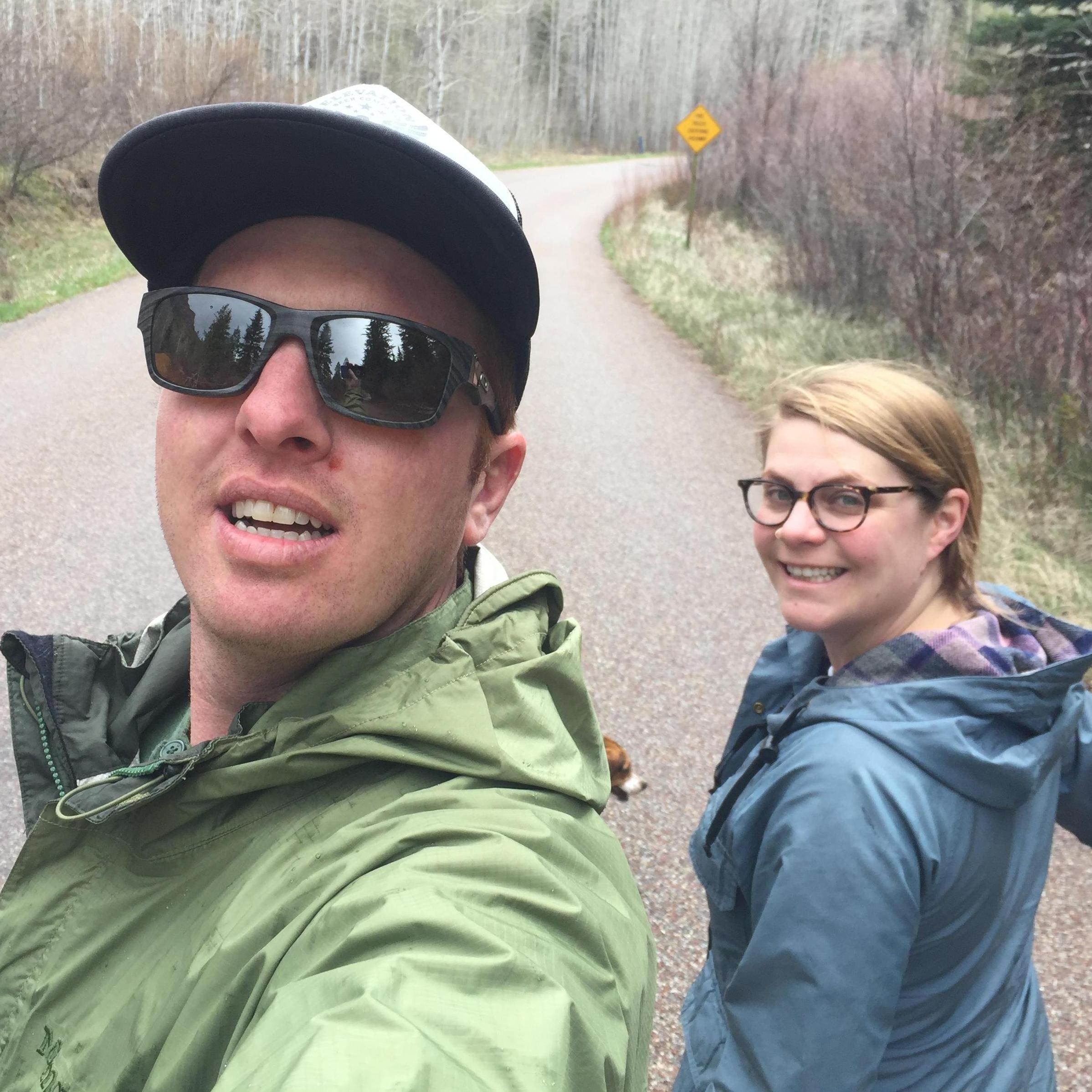 taking the dogs for a walk in our new home of Redstone