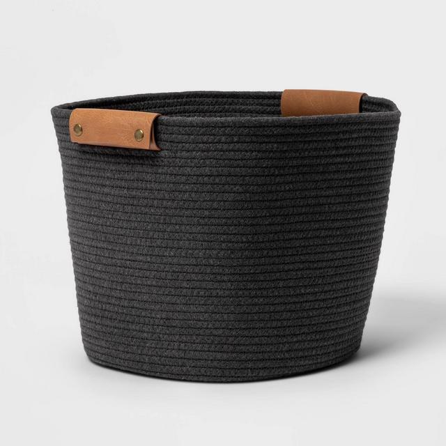 13" Medium Coiled Rope Warm Gray Charcoal - Threshold™