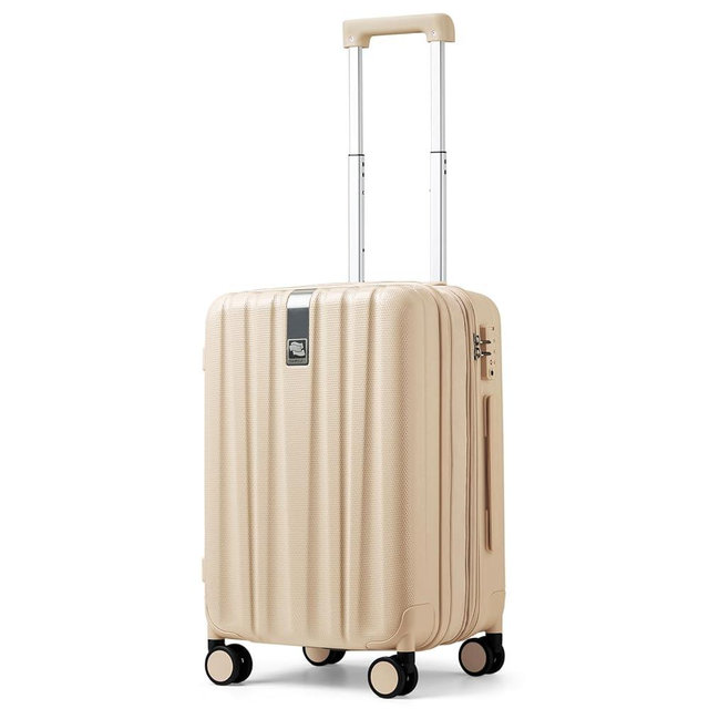 Hanke 20 Inch Expandable Carry on Luggage 22x14x9 Airline Approved Lightweight PC Hard Shell Suitcases with Wheels Travel Luggage Rolling Suitcase Travel Luggage Bag for Weekender(Cuba Sand Pink)