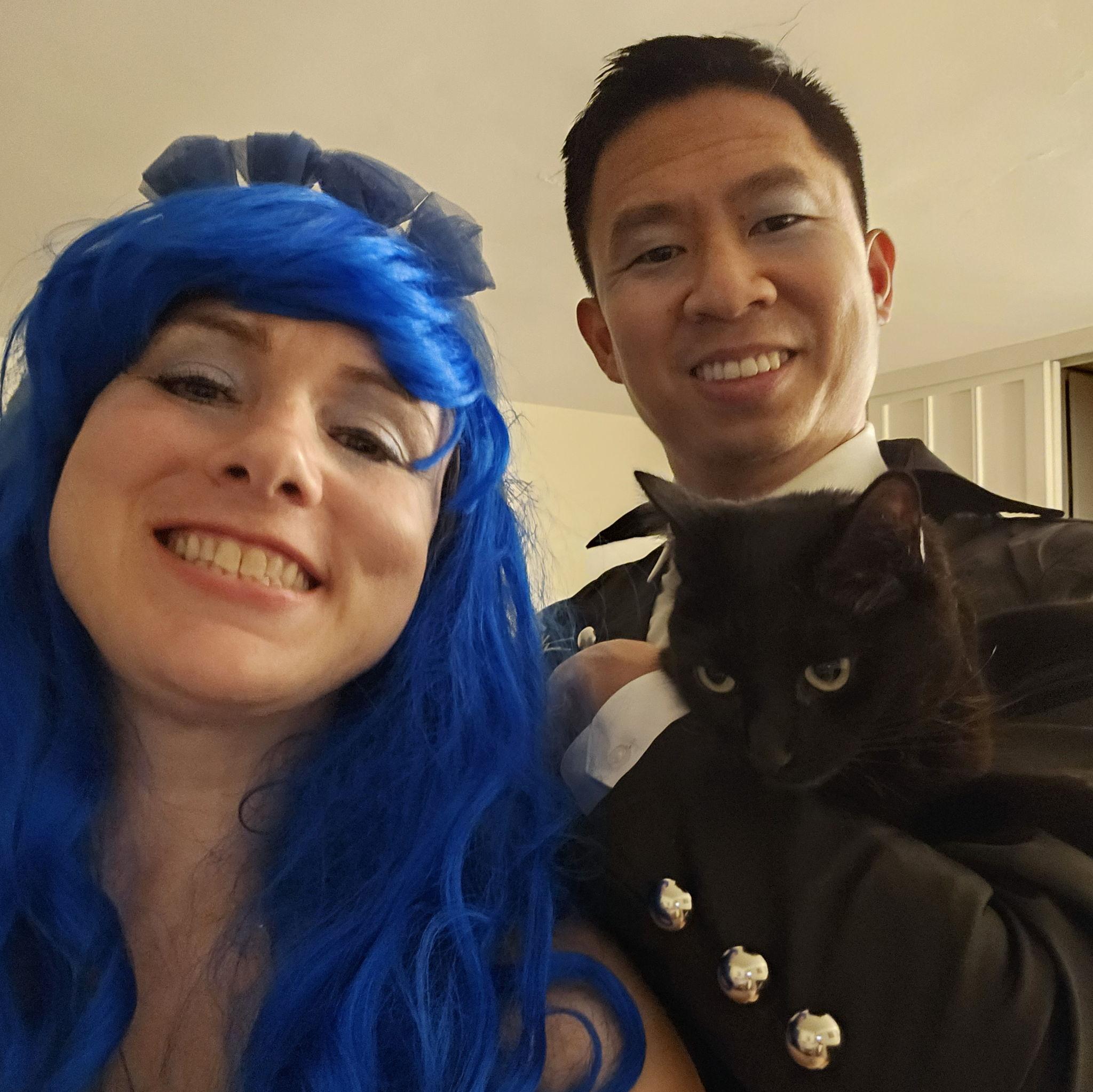 Las but not least, The Corpse Bride and Victor with our sweet kitty cat, Minerva "Minnie" June Simas-Luu! Halloween 2024