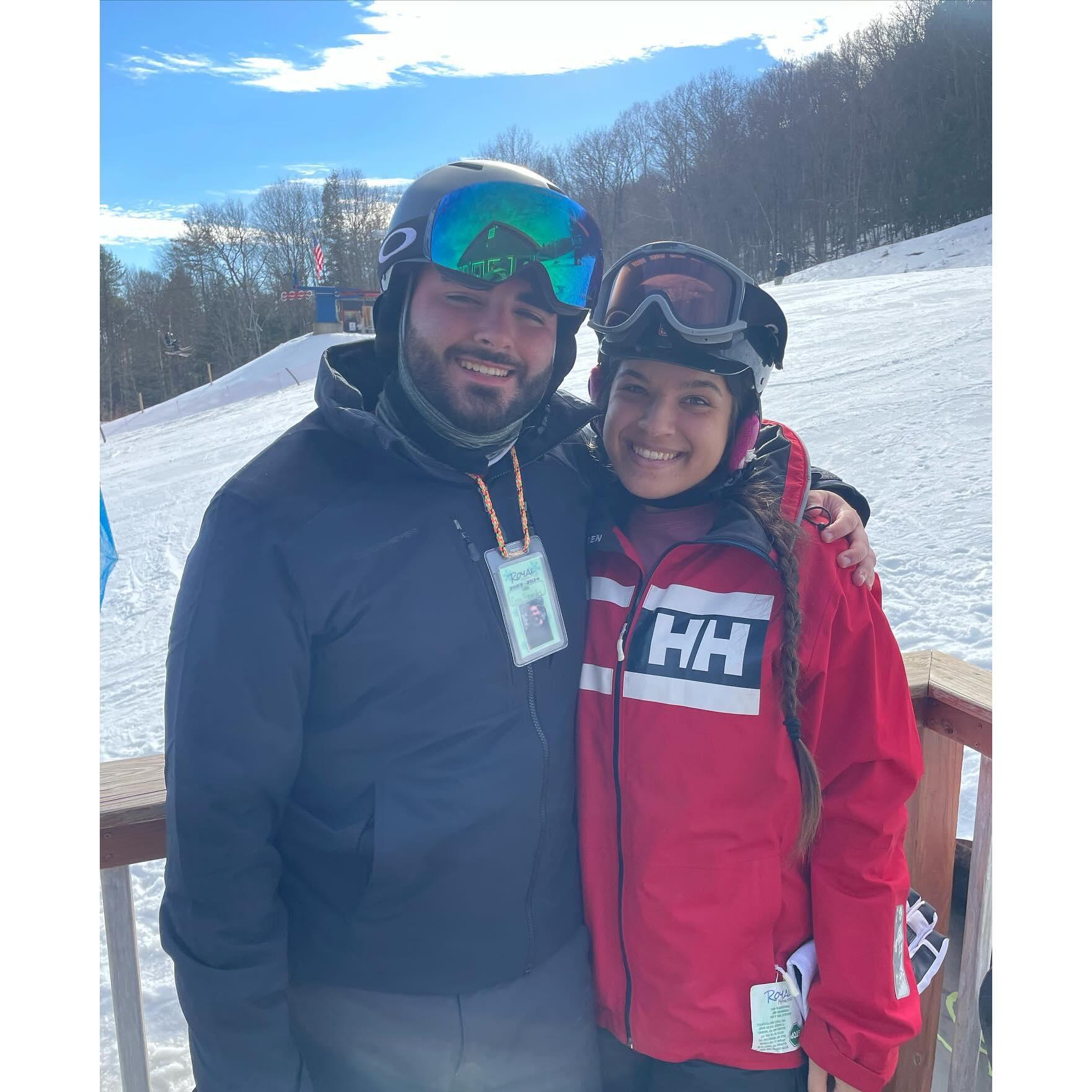 Skiing together on Royal Mountain winter 2022