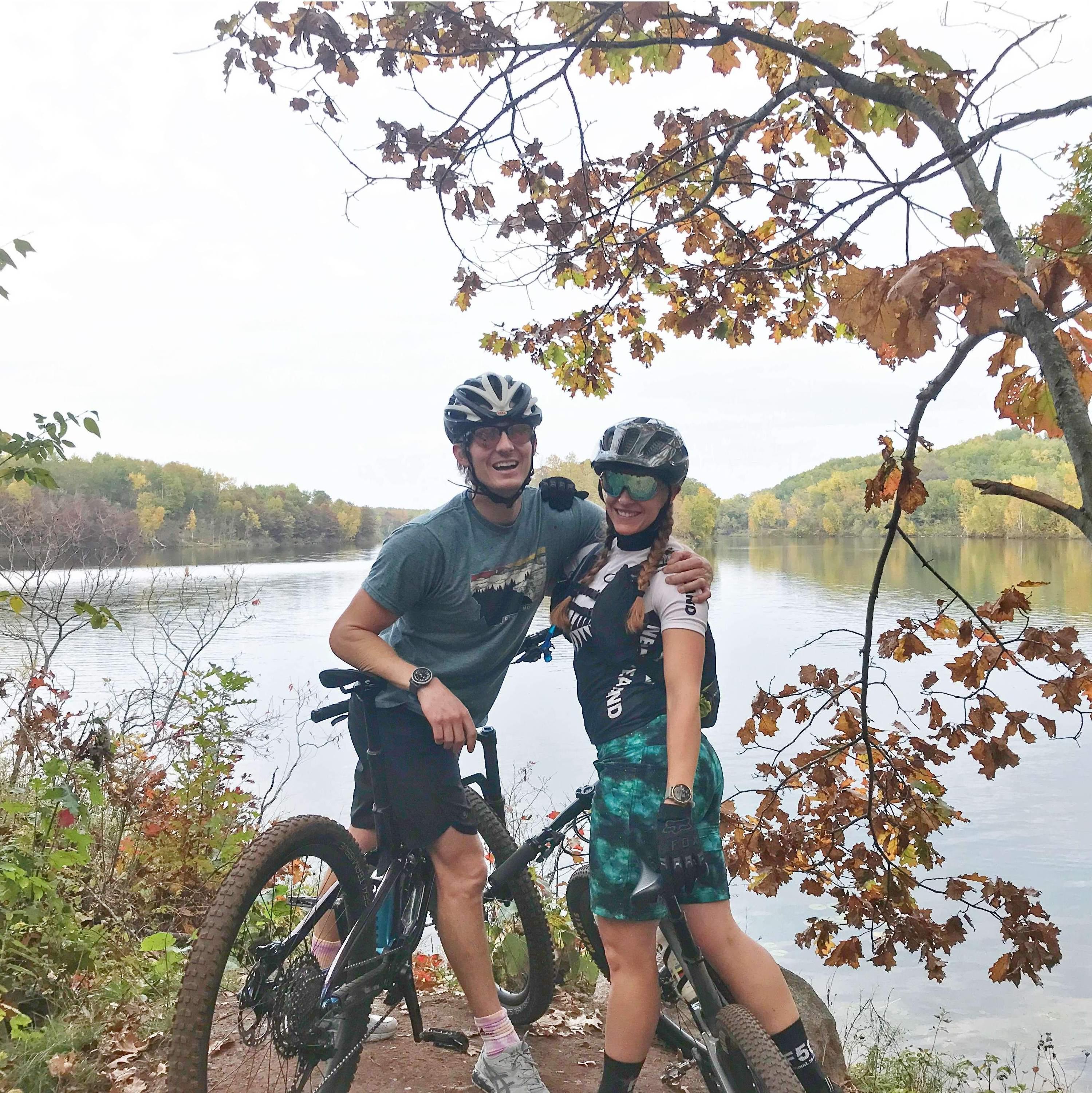 Mountain biking with real estate friends at Cuyuna Lakes