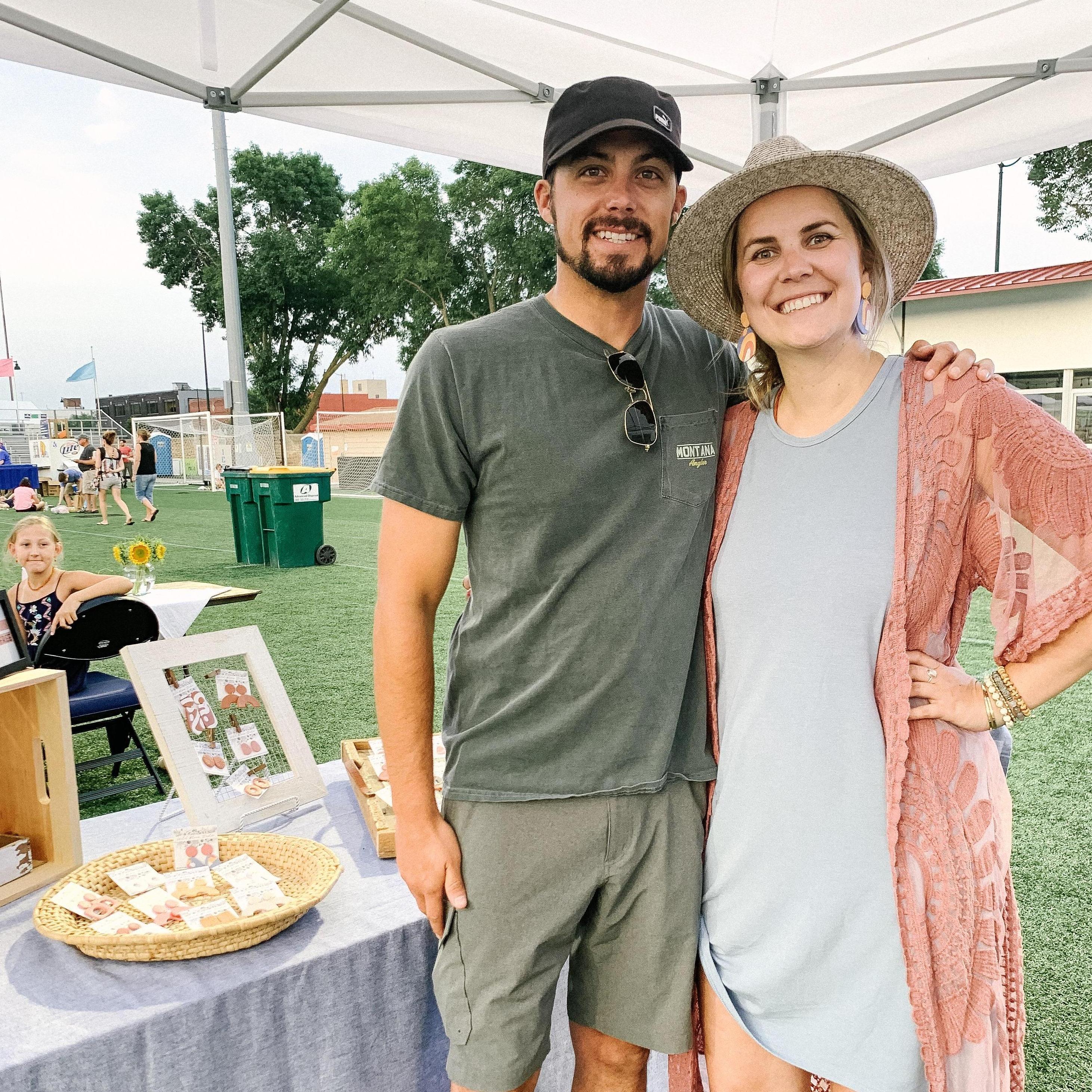 Cheering Brooke on at a Makers Market for Wild Bloom Studio