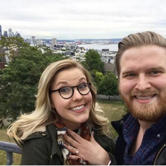 The day we got engaged, and by this point I (Sydney) was aware of that!