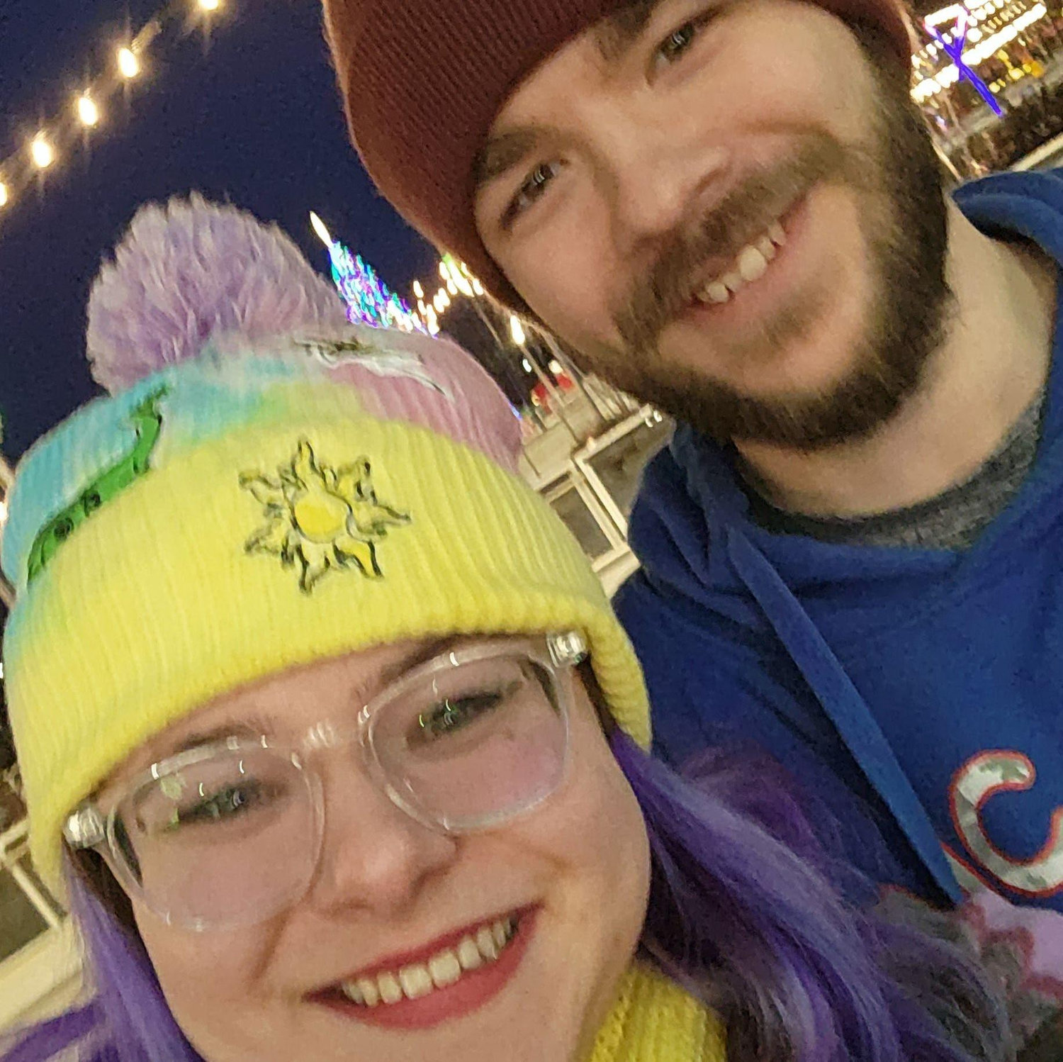 Celebrating Griffin's birthday with ice skating in 2024