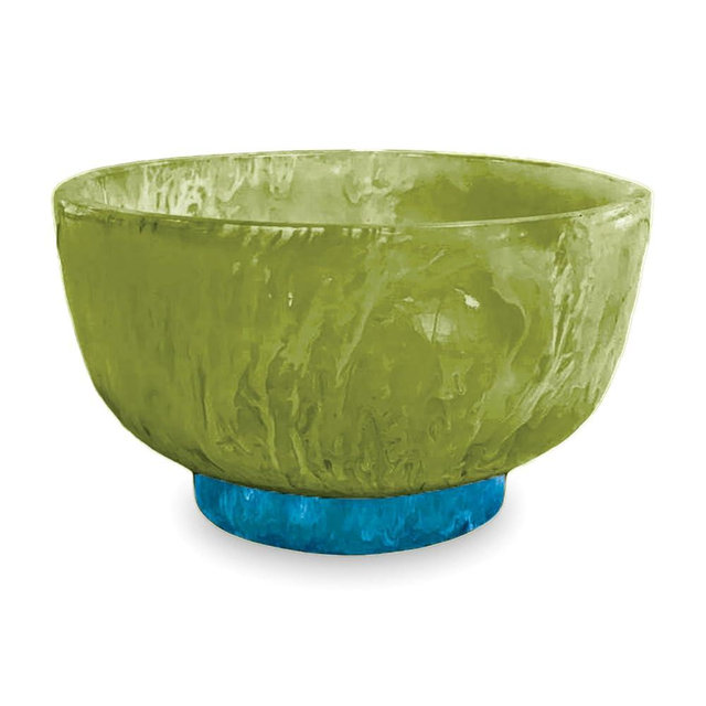 Beatriz Ball RESIN Rio Small Bowl with Base - Green and Blue