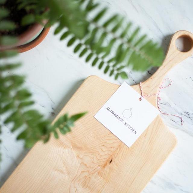 Classic Maple Wood Cutting Board with Handle, ALL NATURAL Wood Serving Board, Charcuterie Board, Gifts for the Home