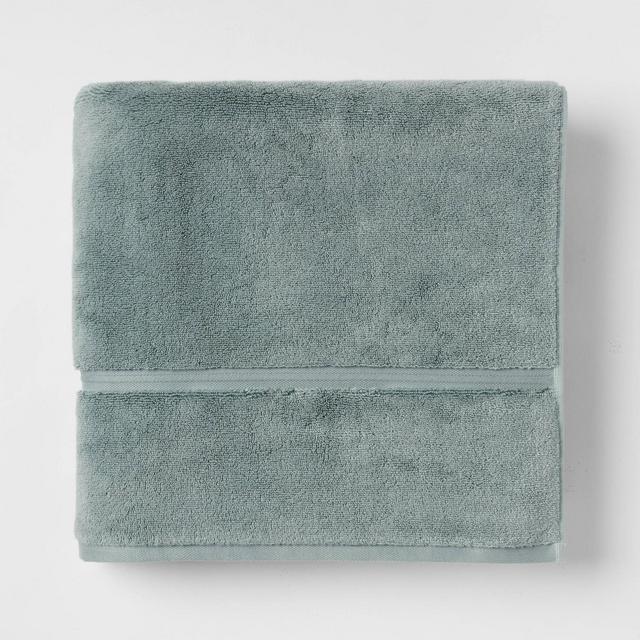 Oversized Spa Plush Bath Towel Sage Green - Threshold™