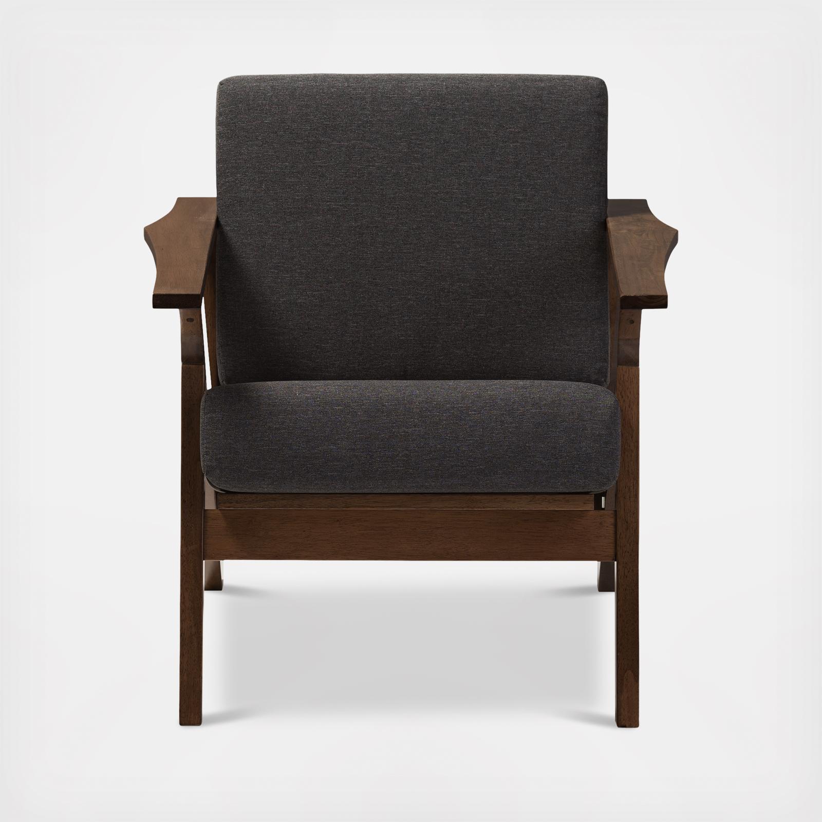 Panca Elia Mid-Century In Legno Di Noce E Tessuto Grigio Chiaro - Perfetta Per Ingresso, Soggiorno O Ufficio - Stile Classico Con Bottoni Trapuntati - 5