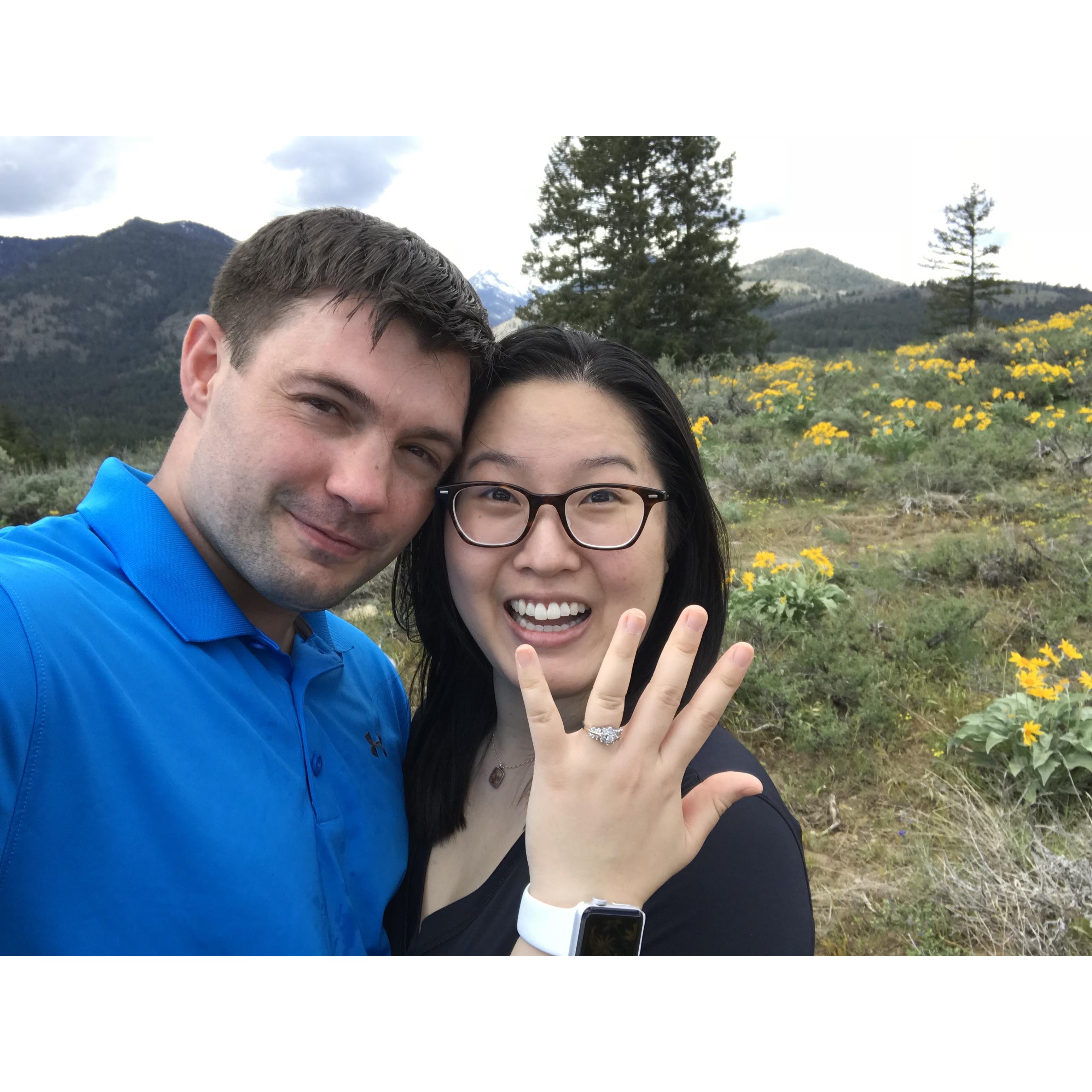 The moment Rusty asked Rachel to spend the rest of life together.