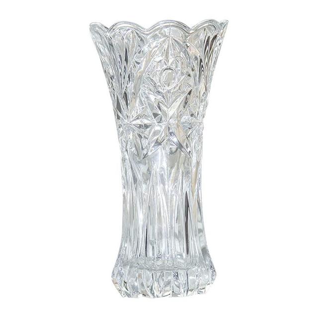 Slymeay Flower Vase Glass Thickening Design for Home Decor,Wedding vase or Gift - 8" High x4 Wide,Clear,with Color Box
