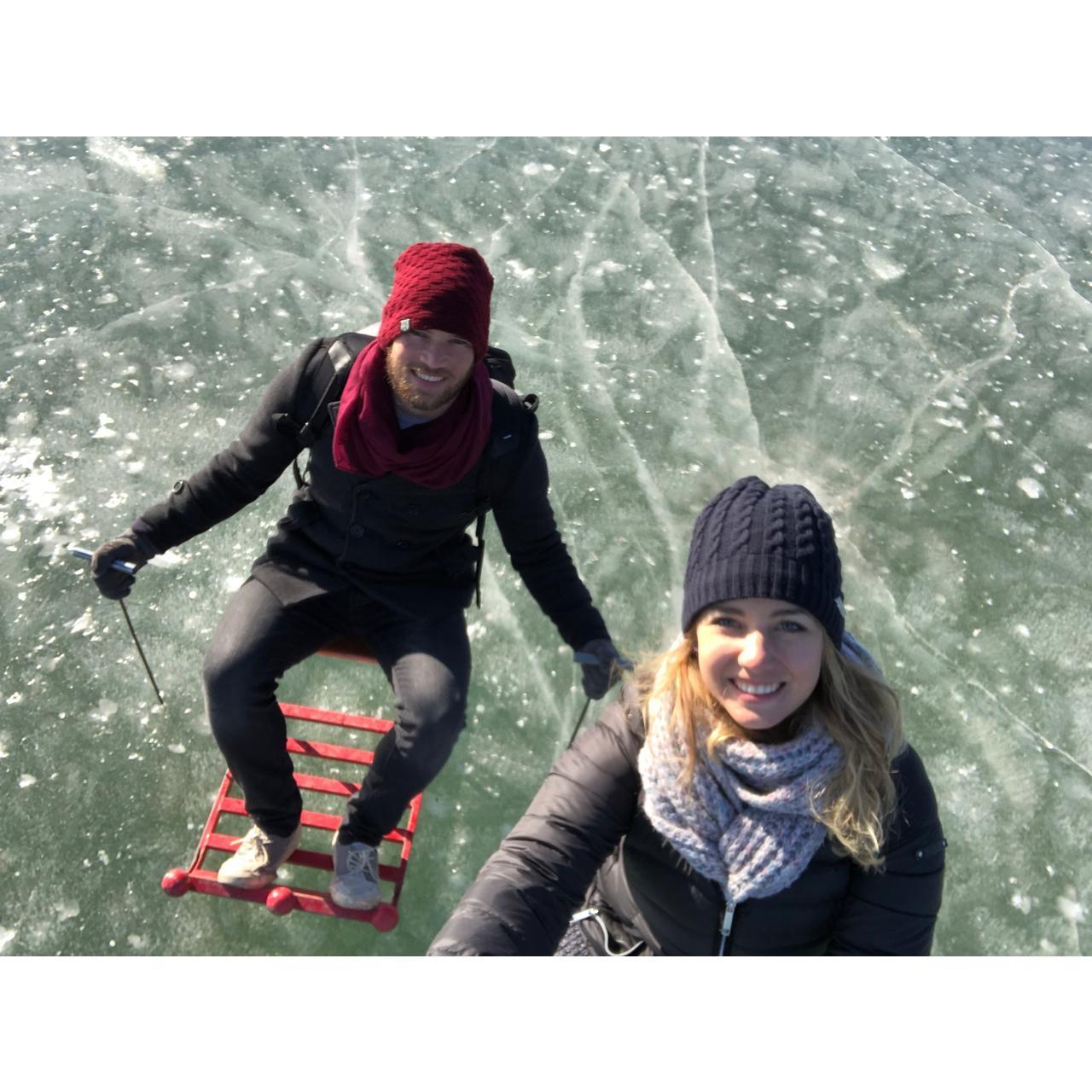 Our trip to China. Fun times on a frozen lake and almost missing our flight.