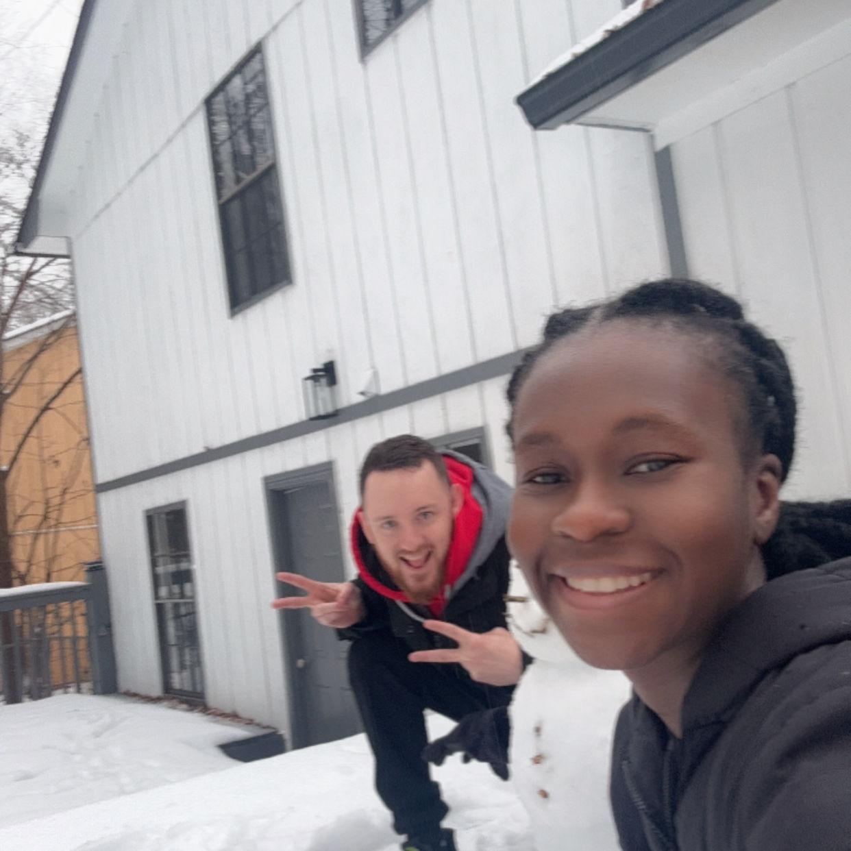 we made a snowman!