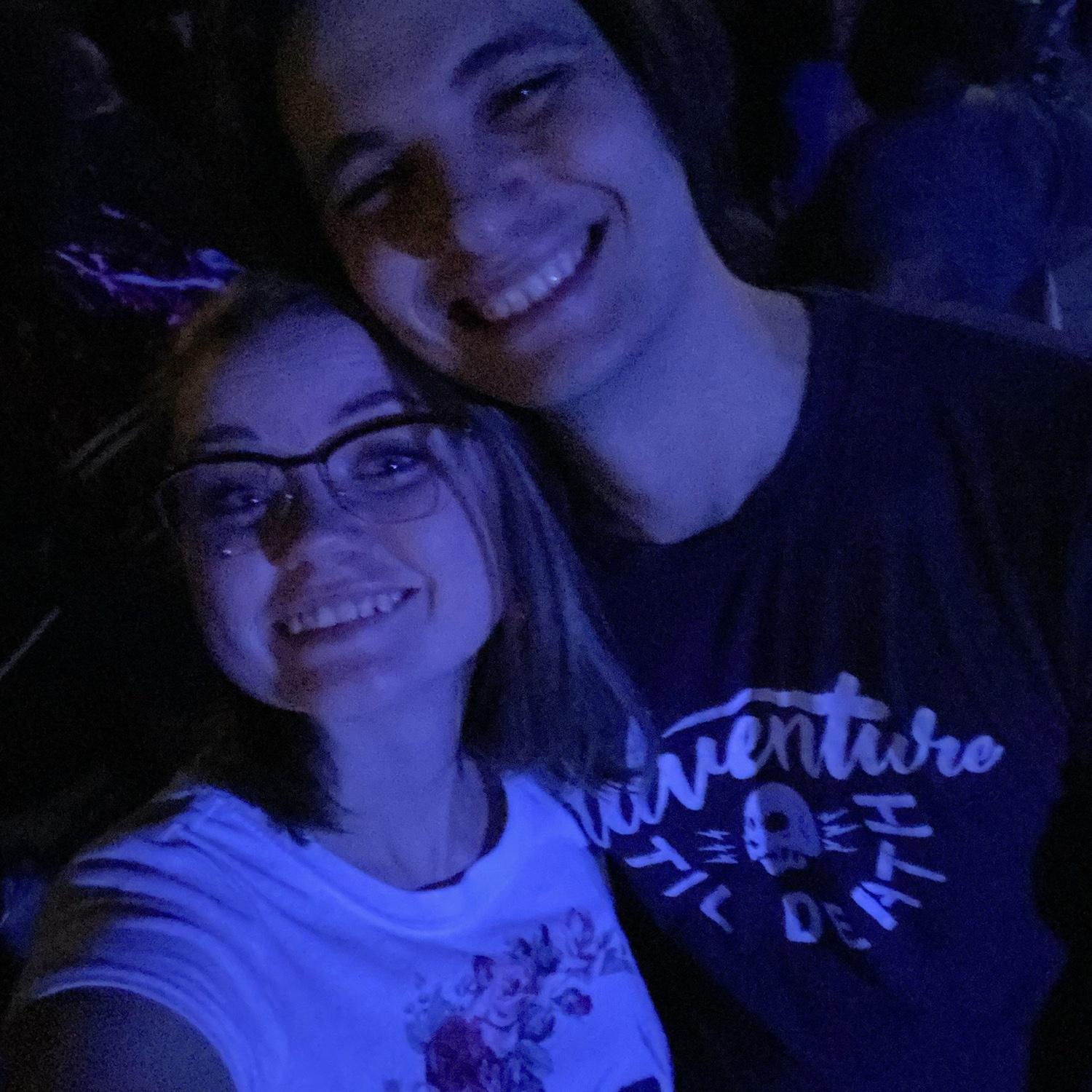 Our very first photo together. We went to Halloween Horror Nights for our second date!