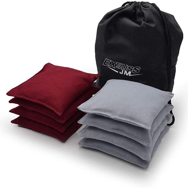 JMEXSUSS Weather Resistant Standard Corn Hole Bags, Set of 8 Regulation Cornhole Bags for Tossing Game