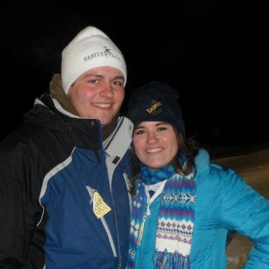 Sledding in the Soo back when we were still just friends!