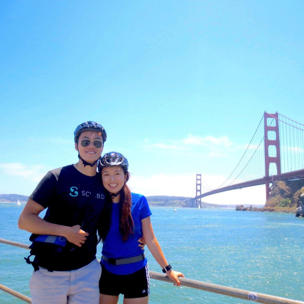 We biked across the Golden Gate Bridge when Michelle came to visit me in San Francisco.