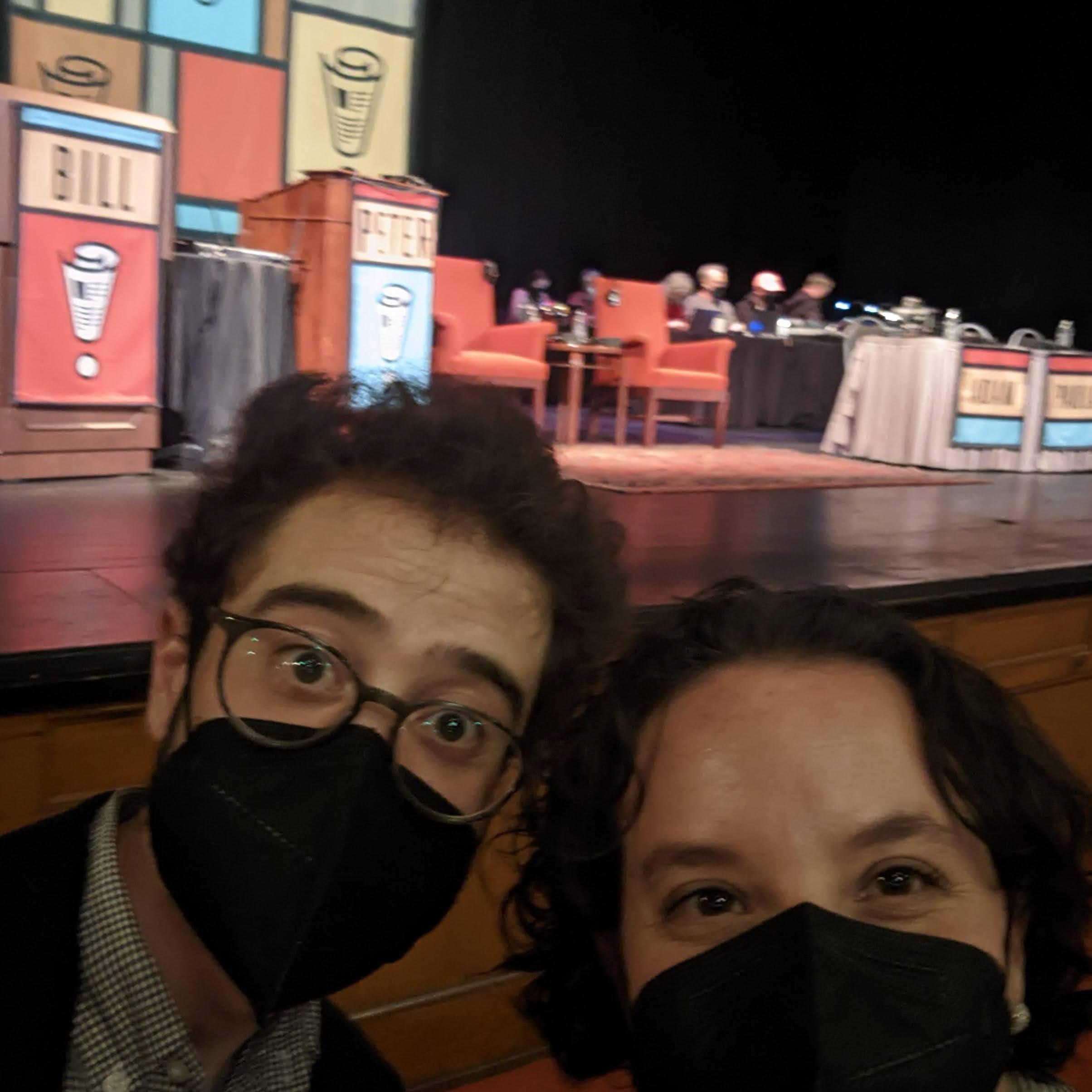 Out of their minds excited to see a live taping of Wait Wait Don't Tell Me because they're hardcore NPR nerds (May '22)