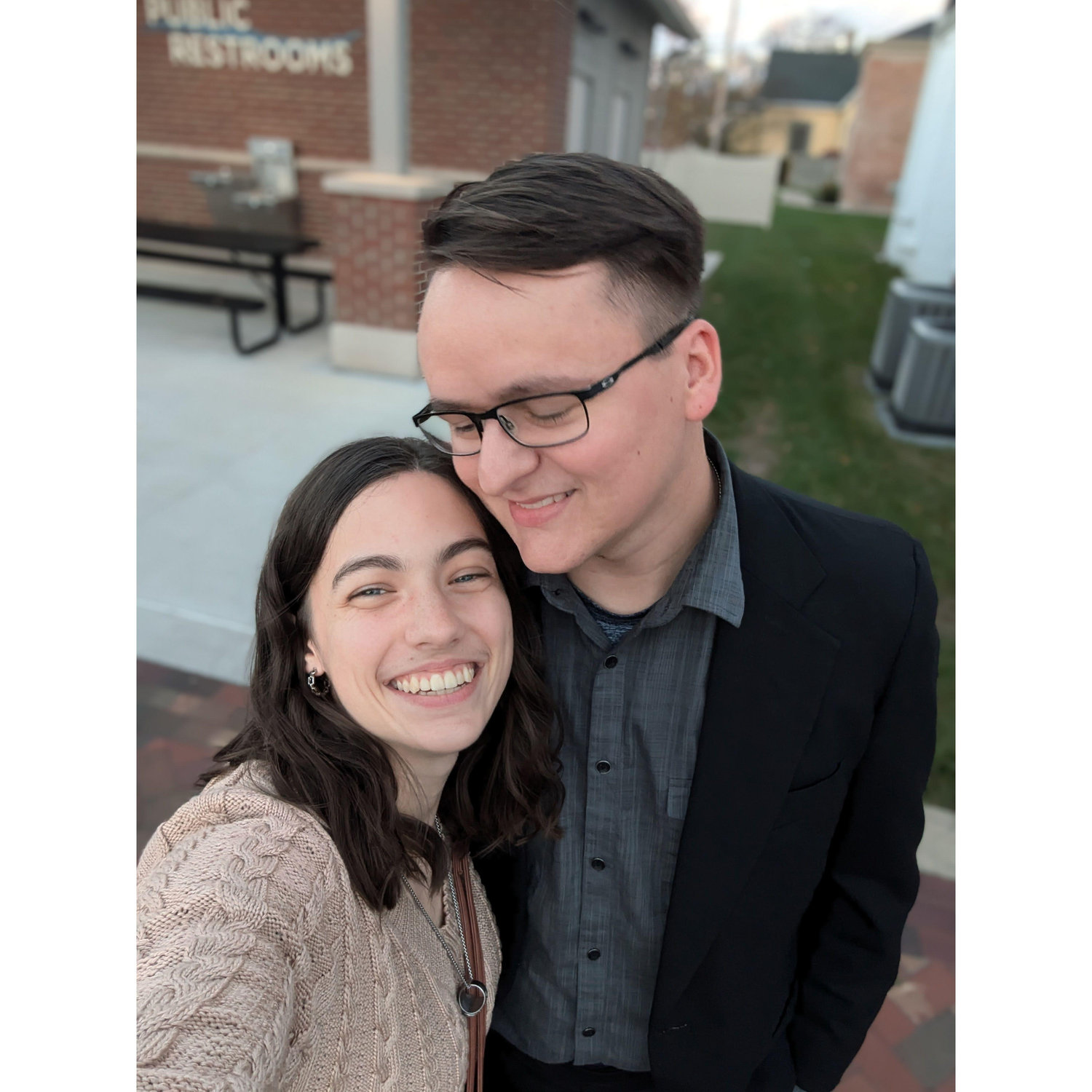 Closest thing we have to engagement photos, but ironically this was taken about 2 hours before Kyle proposed.