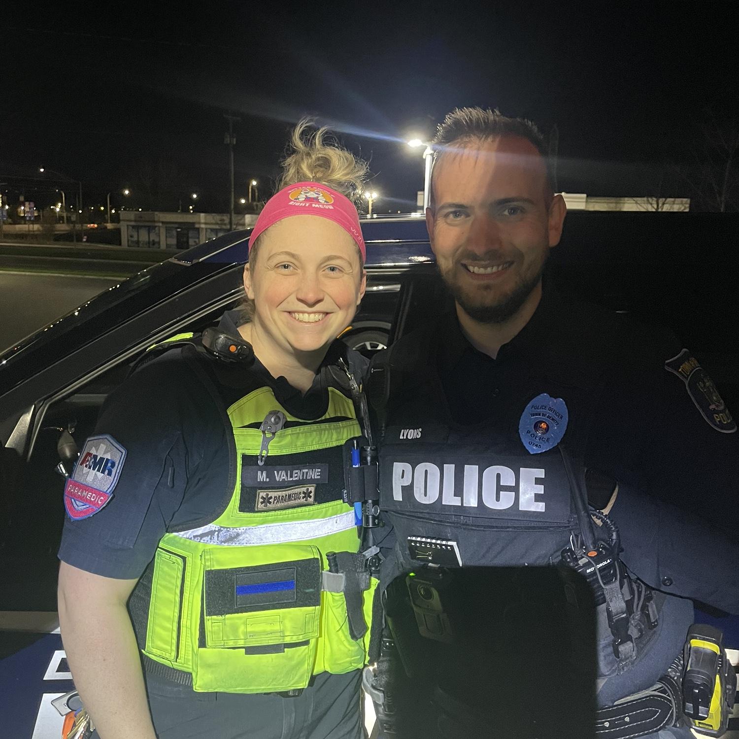 We both had to work for our 7 year anniversary, but we were still able to see each other!