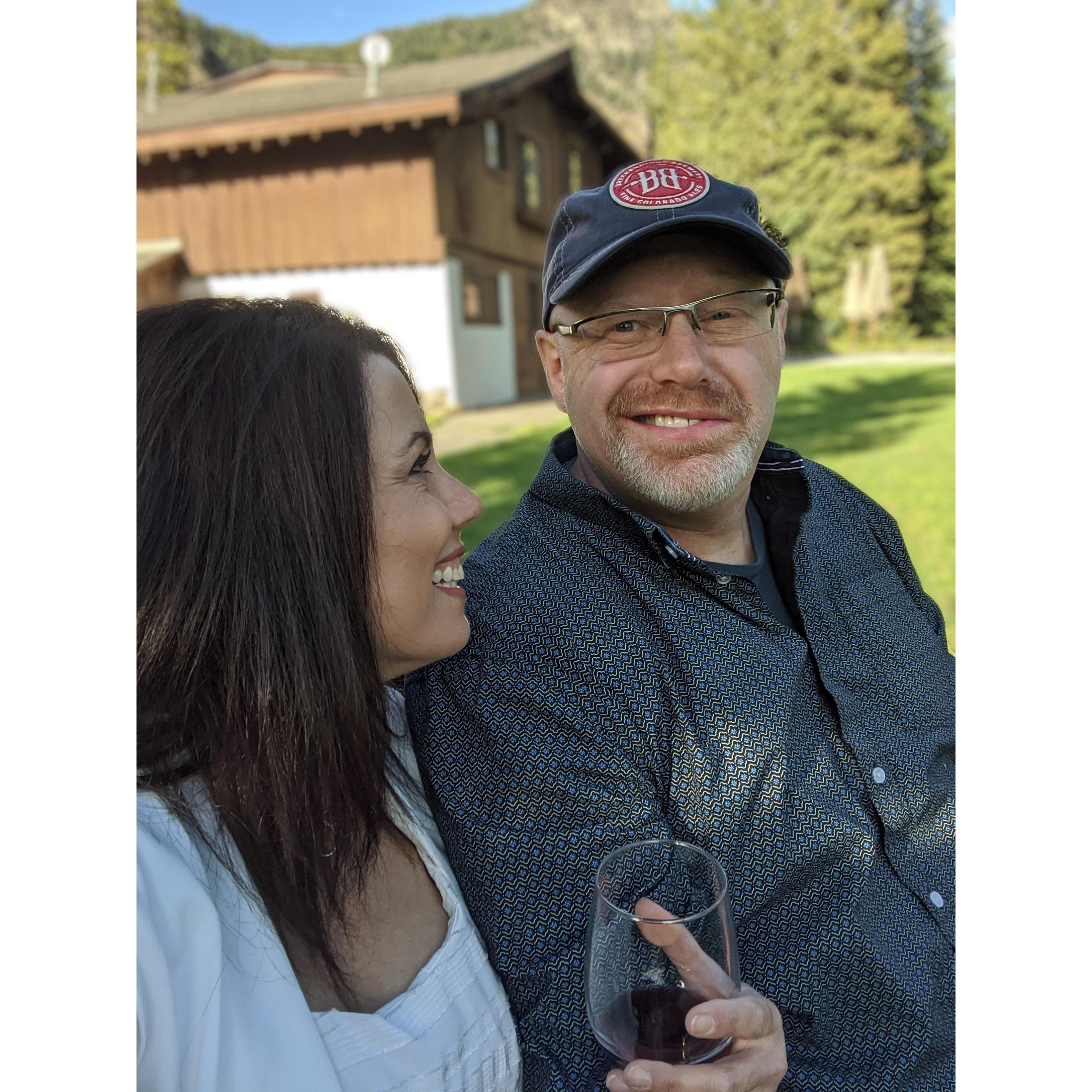 July 5, 2020 celebrated COVID-style by signing our marriage license at the same spot we got engaged and had Pastor Gary Mauro bless our love. It was only us, the mountains, lake, and a bench..perfect!