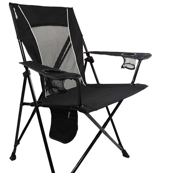 Kijaro Foldable Camping Chair, Vik Black, Polyester, Mesh, Steel, Portable, Durable, Unisex