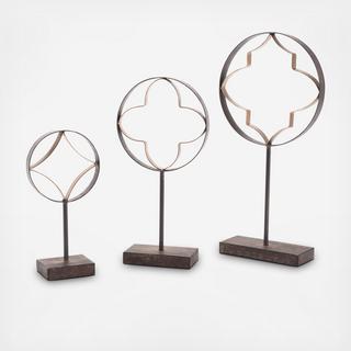 3-Piece Antique Quatrefoil Set